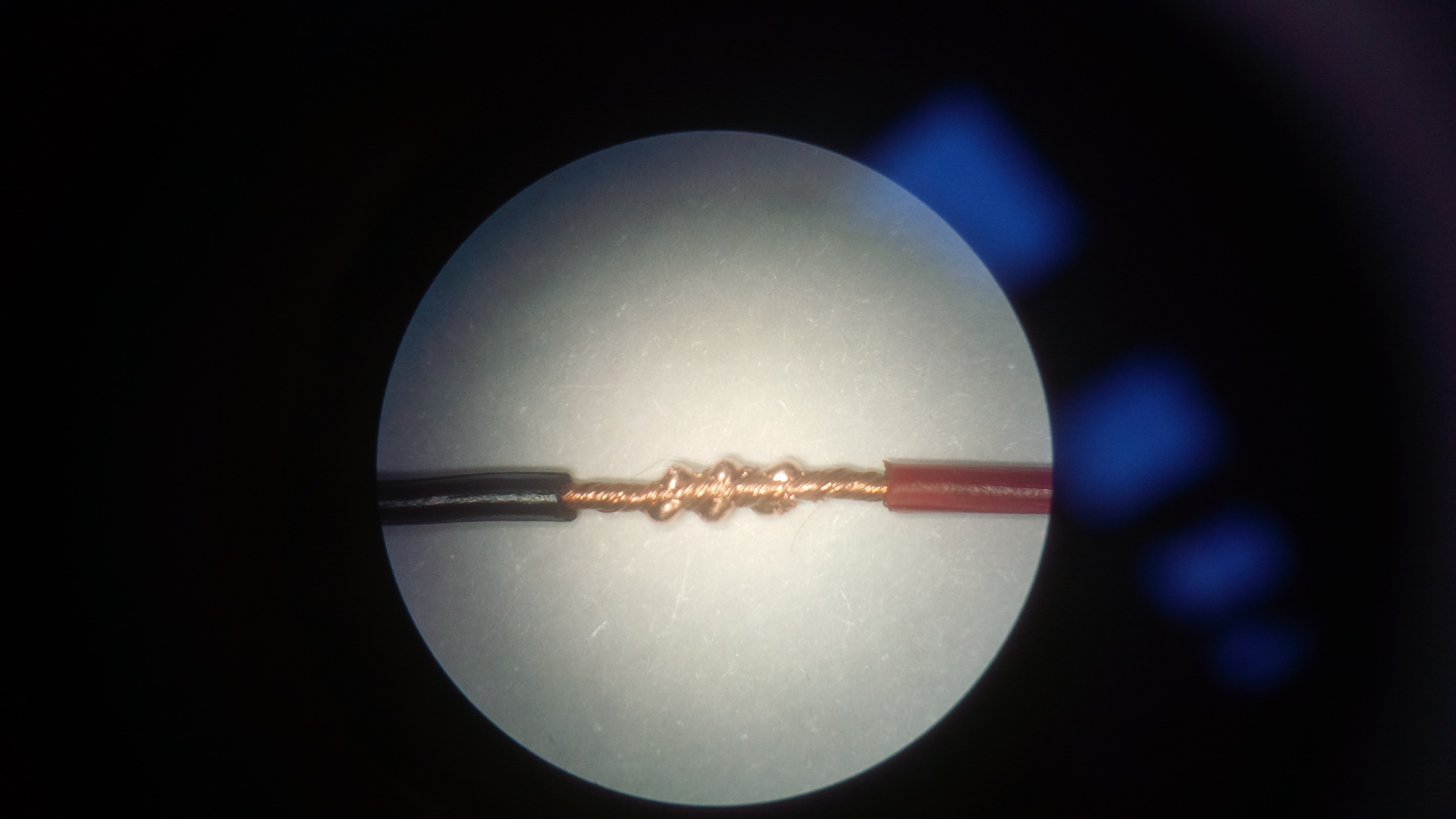 Сварка медных проводников - под микроскопом